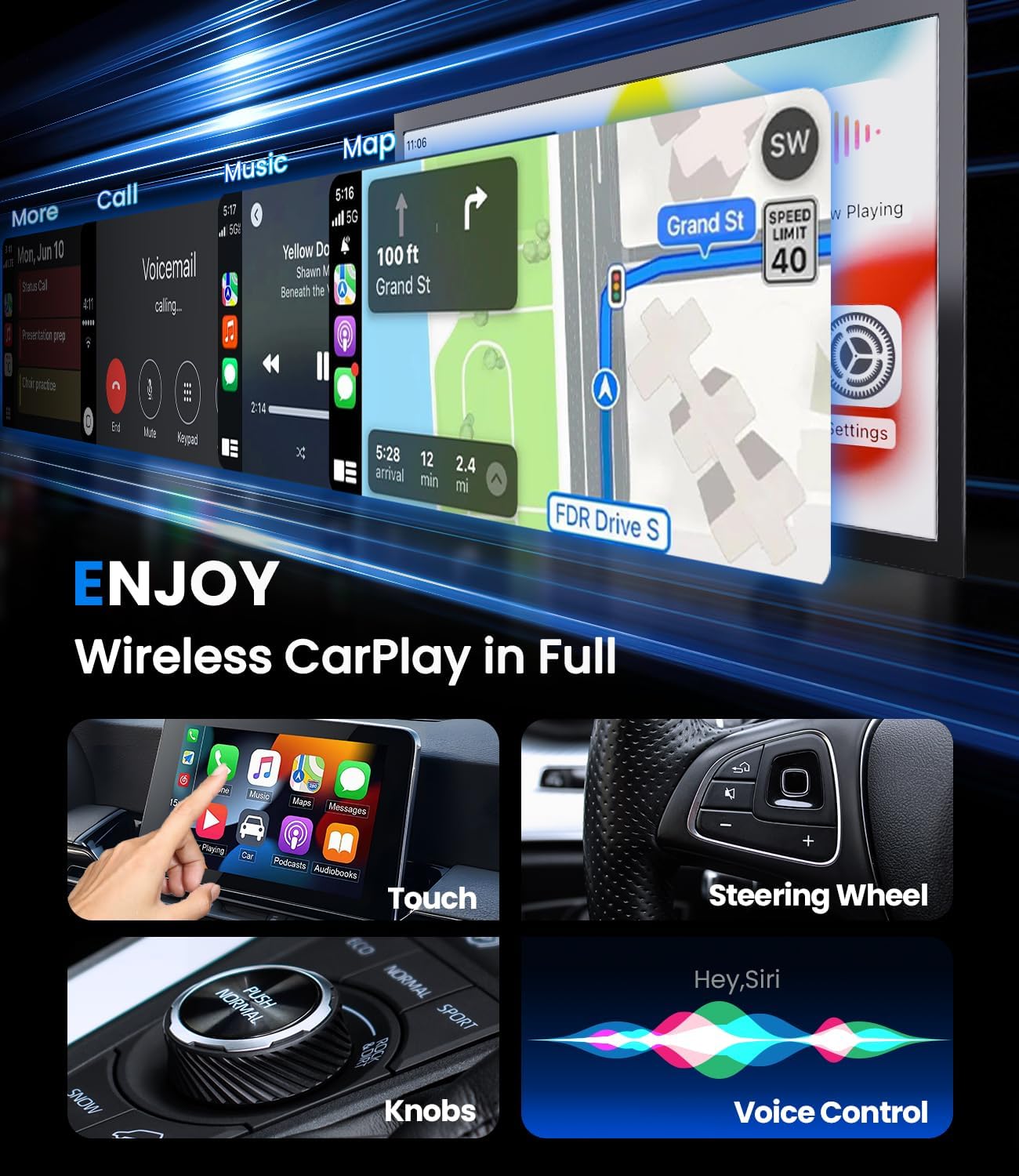 Teeran Wireless CarPlay Adapter Fast & Easy Use