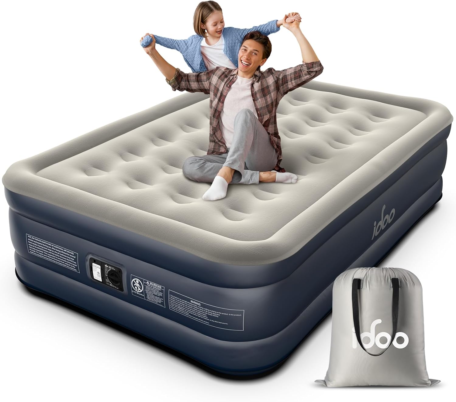 iDOO Queen Air Mattress with Built-in Pump