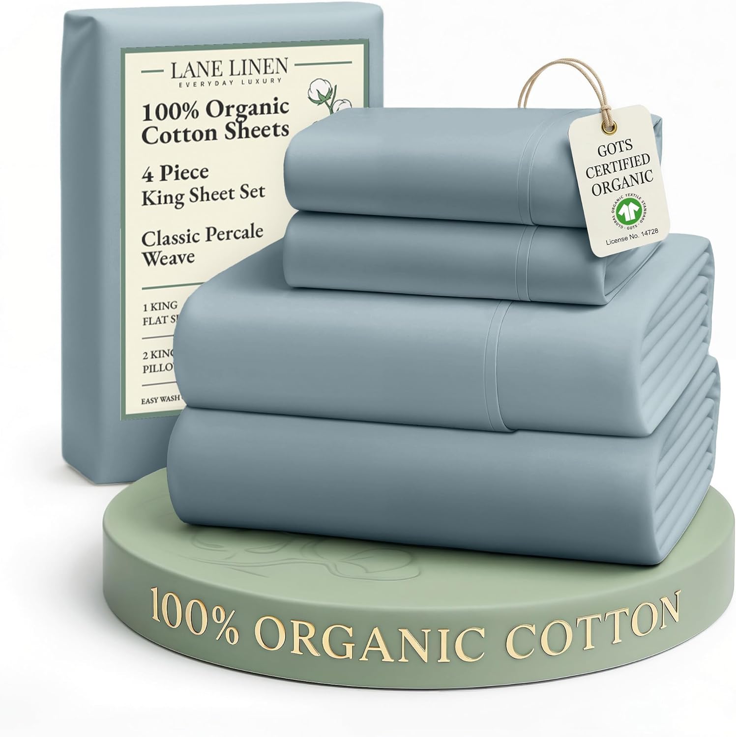 LANE LINEN Eco Friendly Cotton Queen Sheet Set