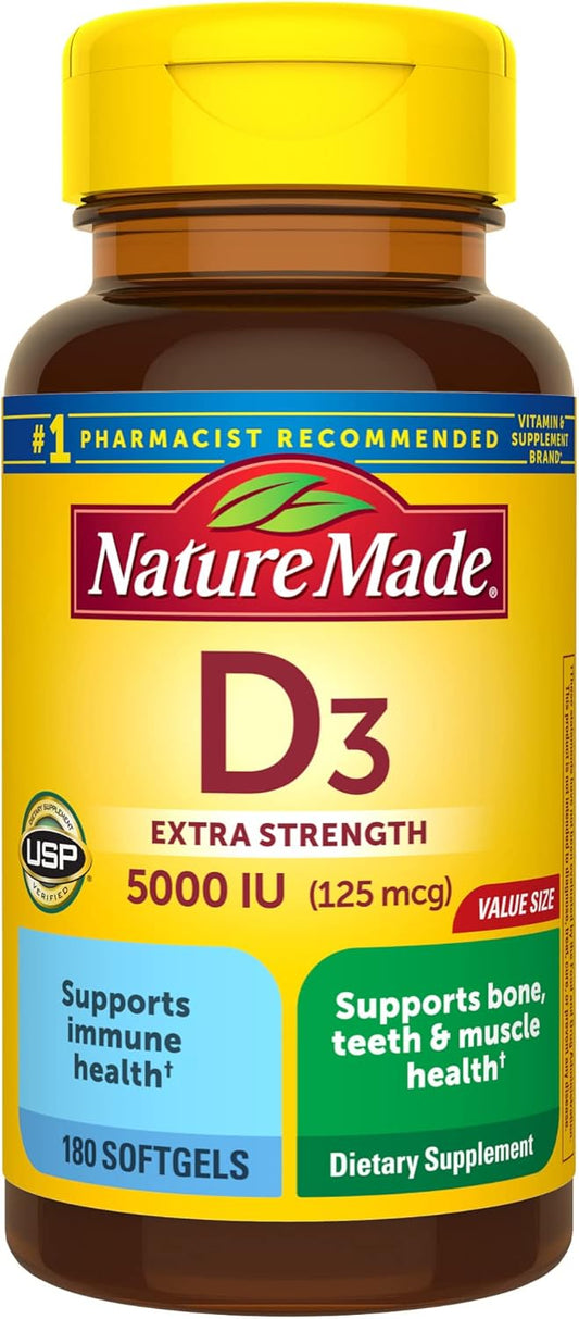 Nature Made Vitamin D3 5000IU Softgels