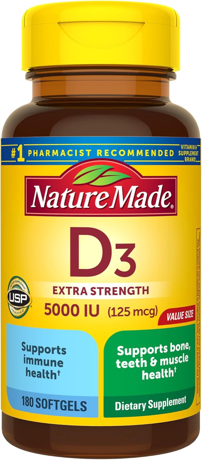 Nature Made Vitamin D3 5000IU Softgels