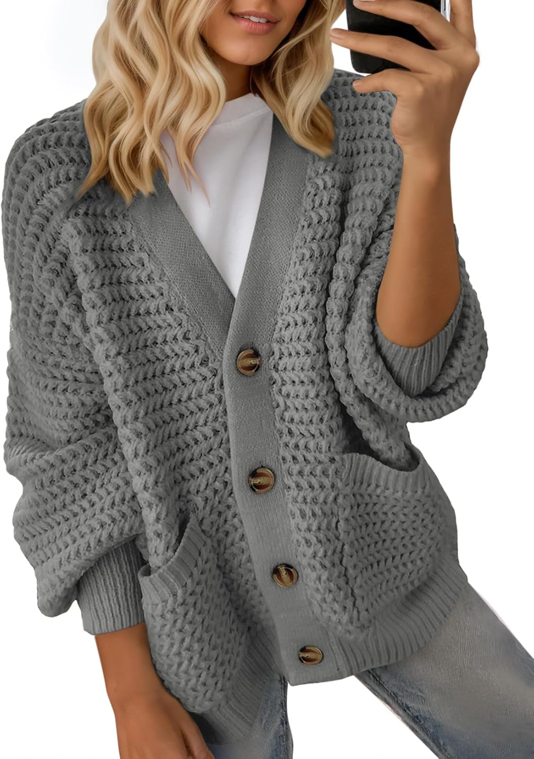 Long Sleeve Knit Sweater Coat for Women