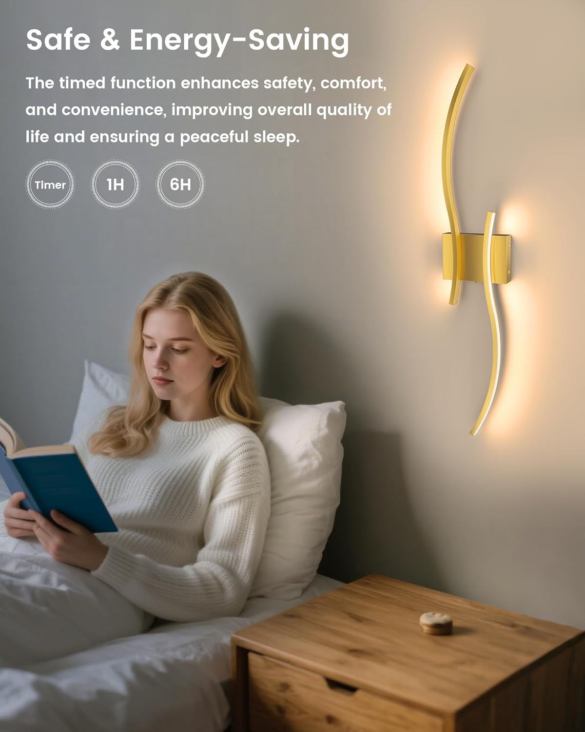 NIORSUN Battery Operated Wall Lights with Remote