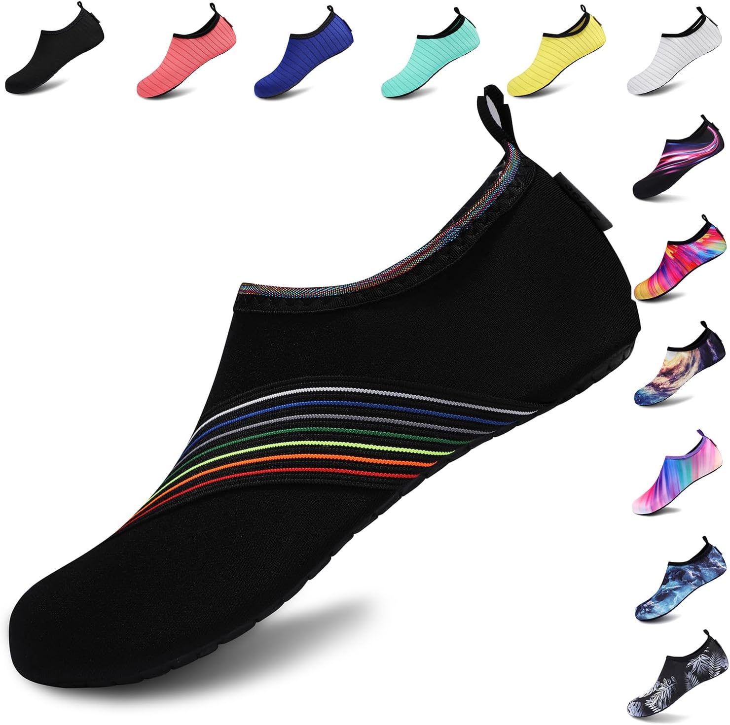 VIFUUR Water Shoes – Barefoot Quick-Dry Aqua Socks