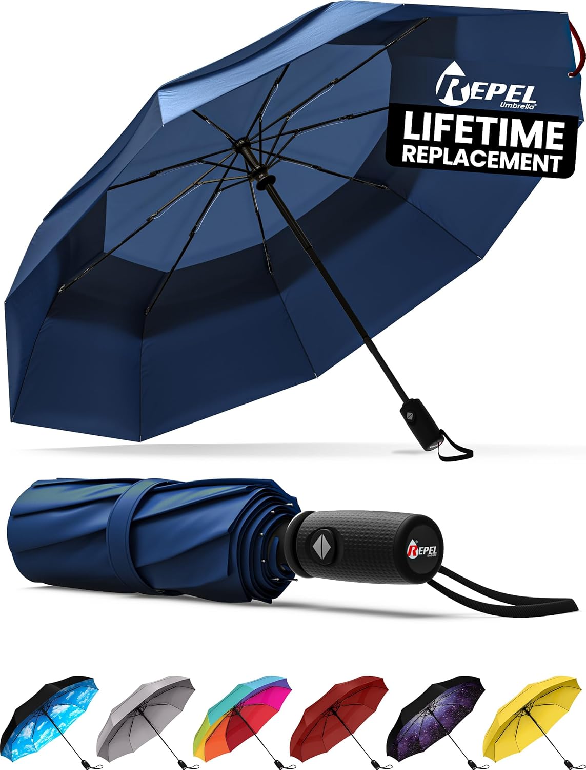 REPEL Windproof Travel Umbrella
