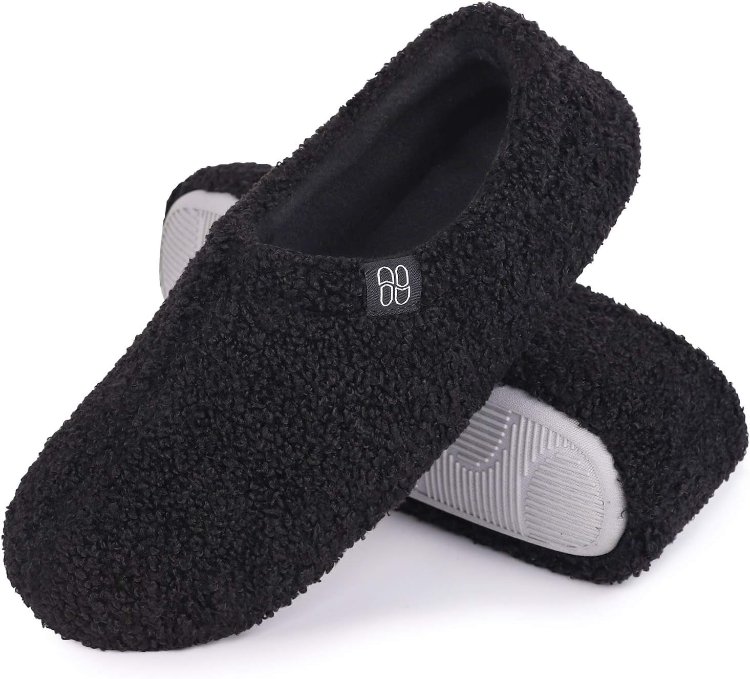 HomeTop Women's Fuzzy Curly Fur Foam Slippers