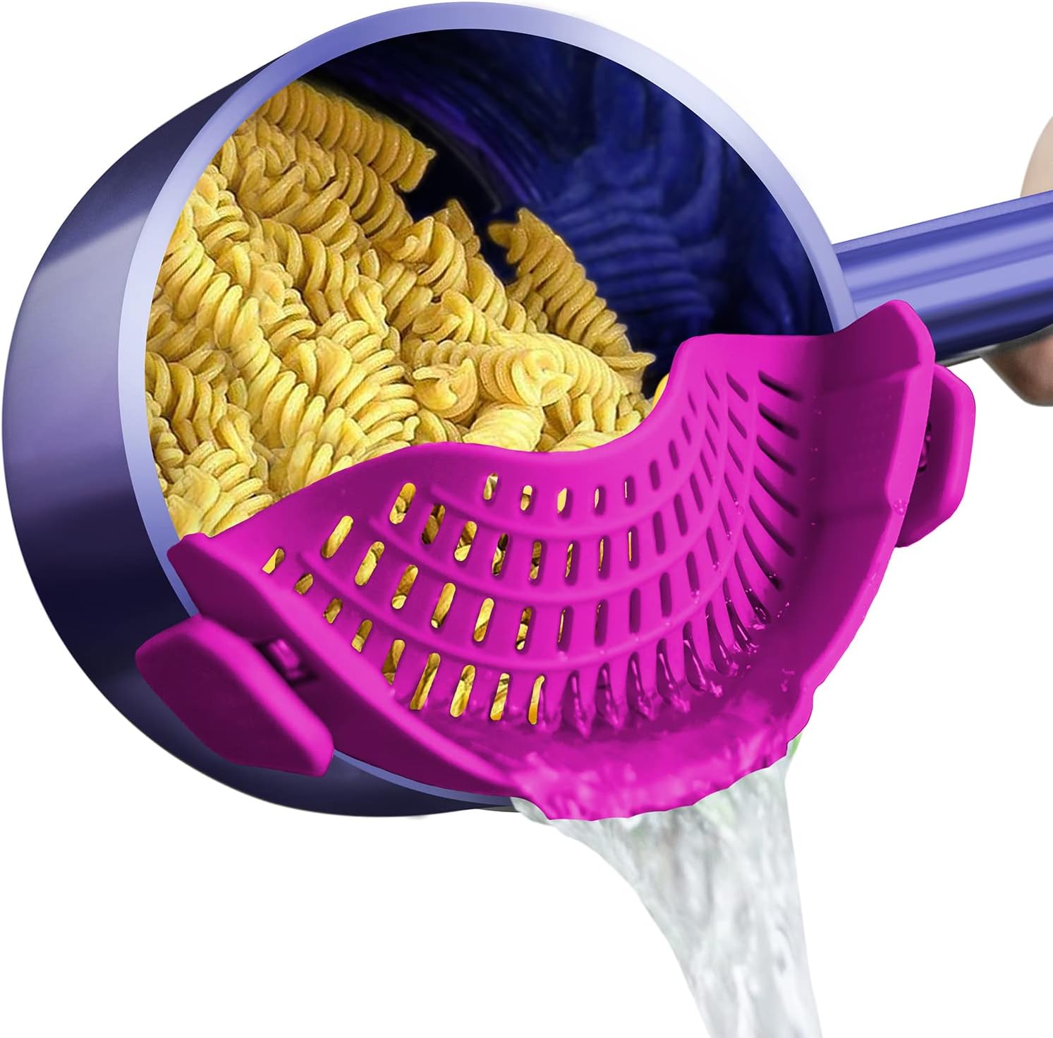 AUOON Clip On Strainer Silicone for All Pots and Pans