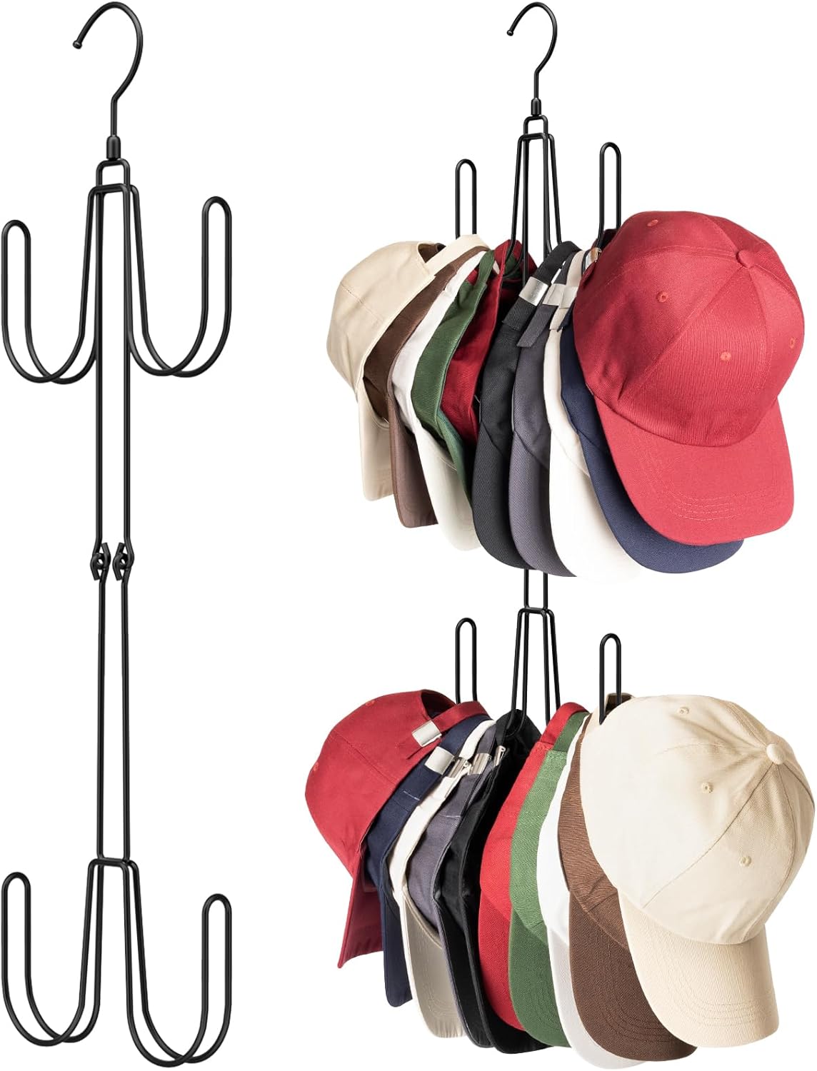 Hat Hangers for Closet Stainless Steel Hat Organizer