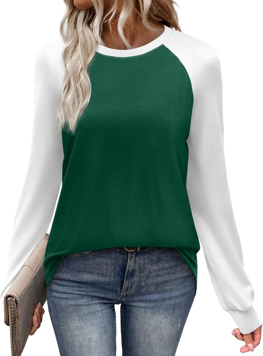 WIHOLL Women’s Long Sleeve Raglan Shirt
