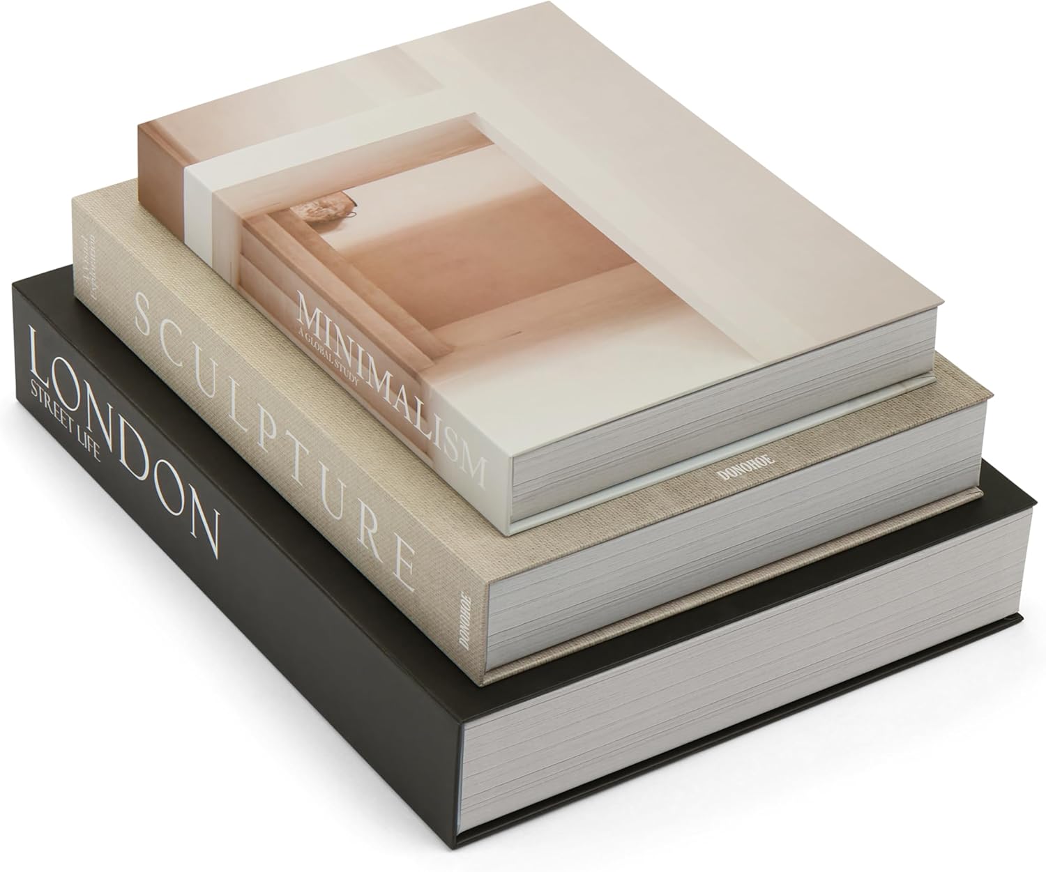 Set of 3 Oversized Decorative Coffee Table Books