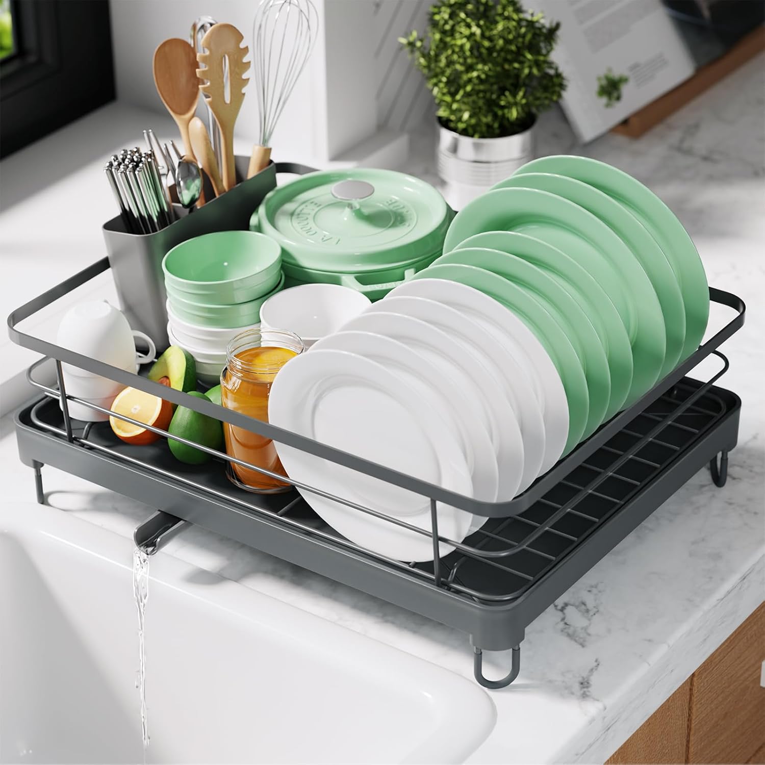 Kitsure Dish Drying Rack for Kitchen Counter