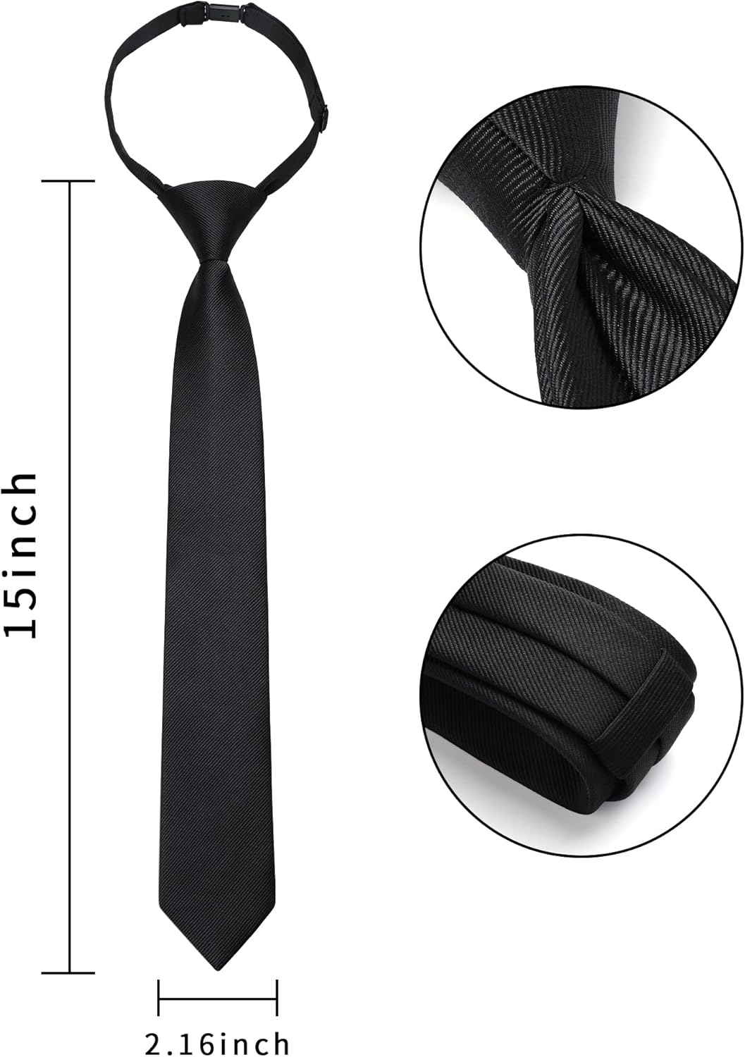 Enlision Boys Ties Solid Color Pre-Tied Kids Necktie