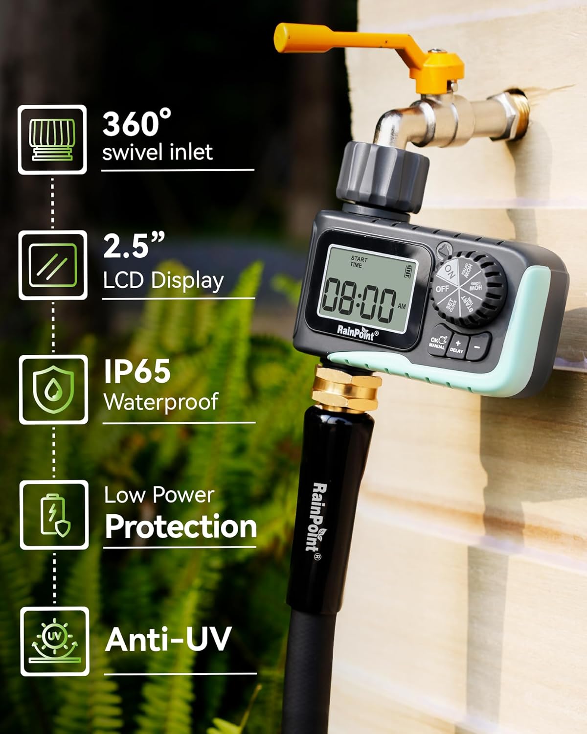 RAINPOINT Programmable Sprinkler Timer