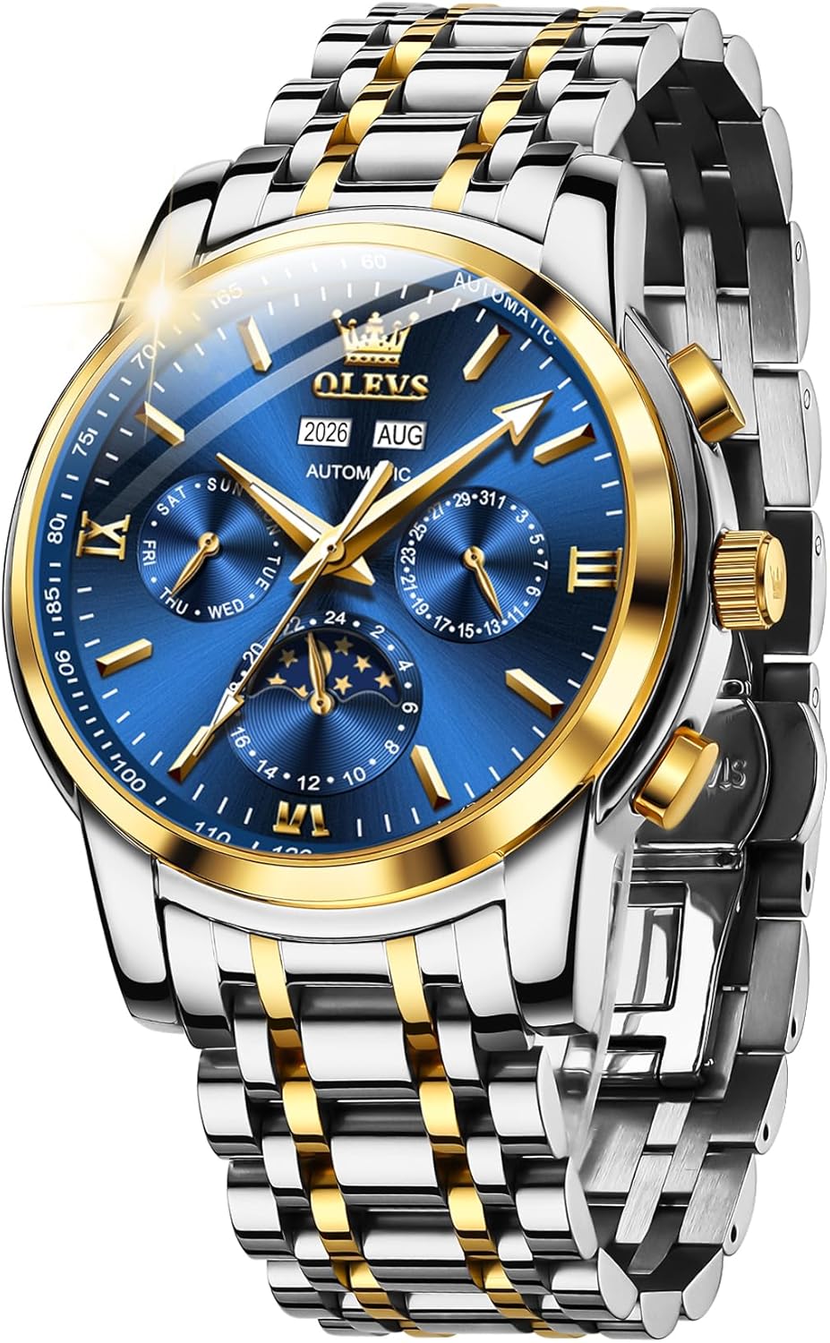 OLEVS Mens Automatic Watches Skeleton Mechanical