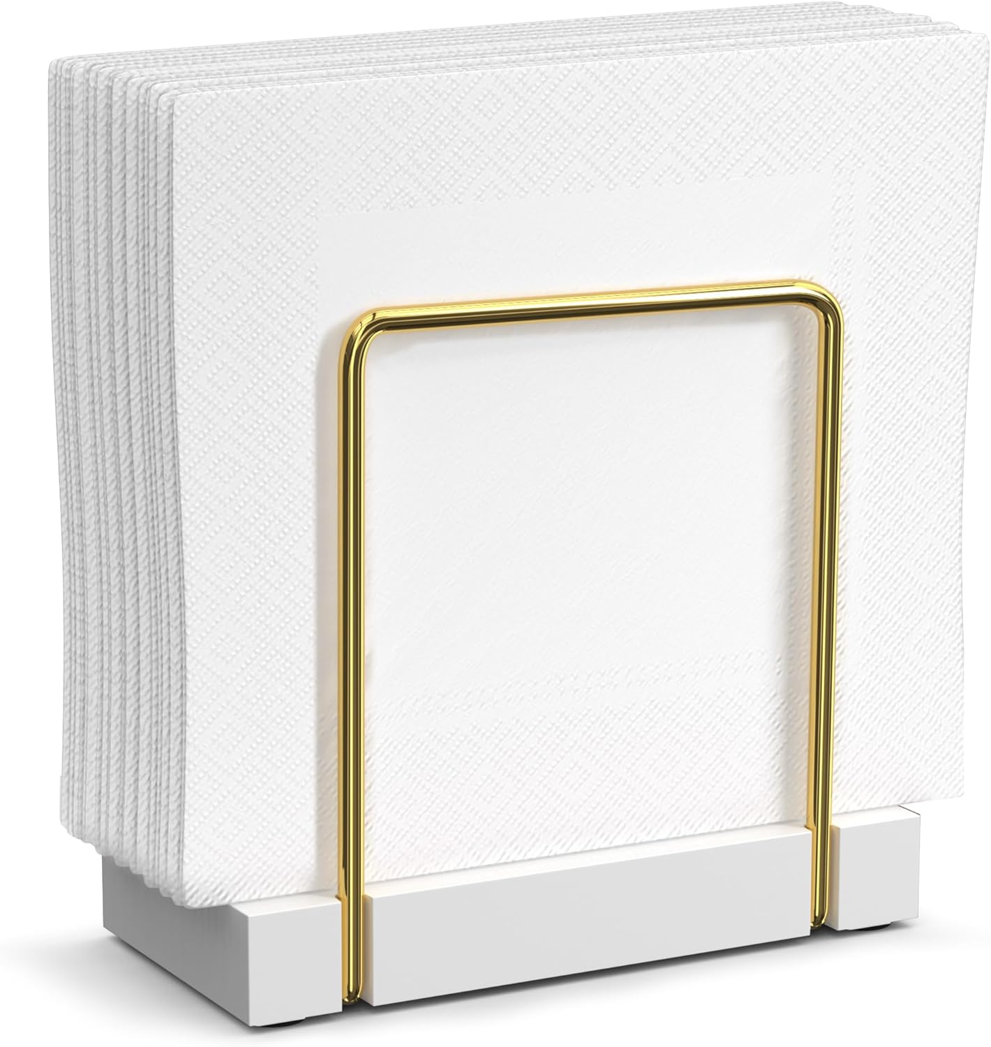 Wican Napkin Holder for Table Bamboo Iron Standing