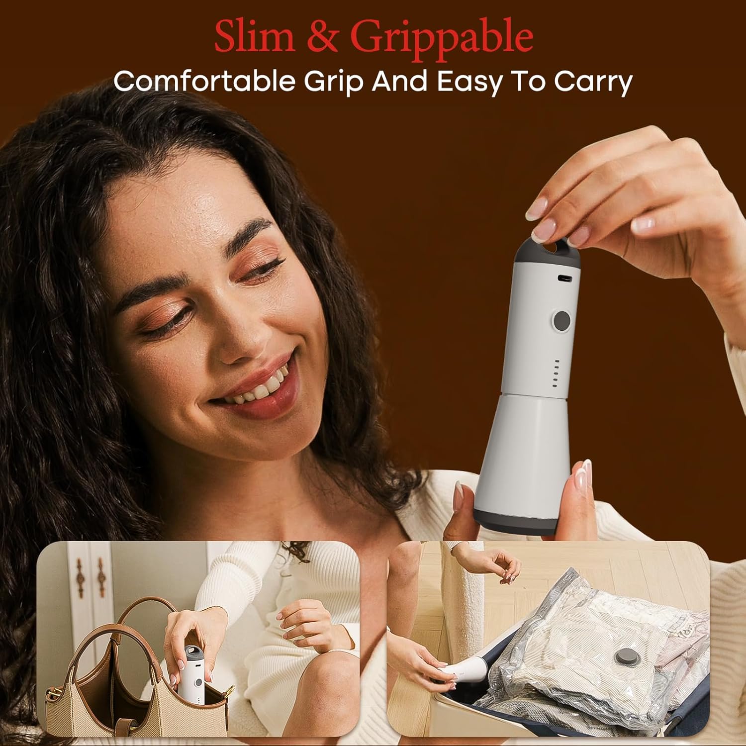 Vacuum Travel Bags with Rechargeable Pump