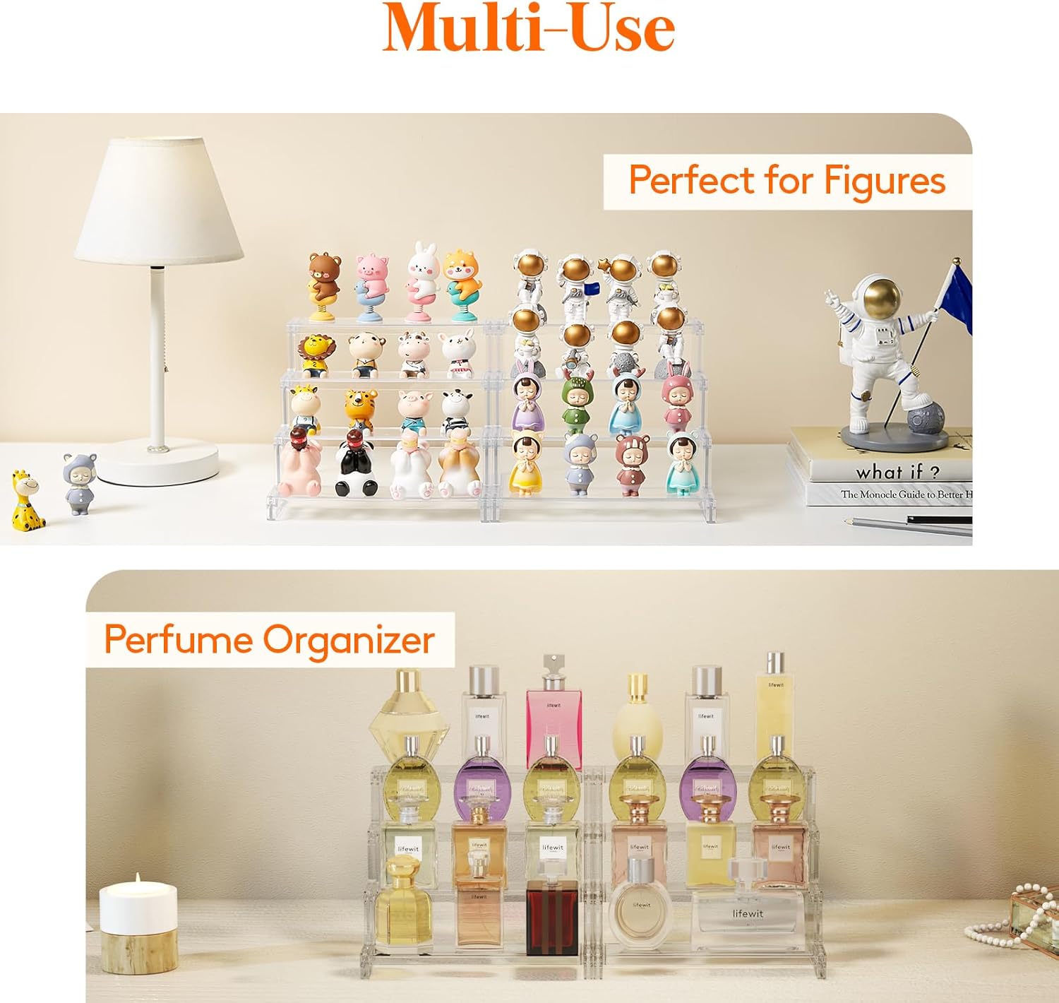 Lifewit 4 Tier Clear Display Riser Stand