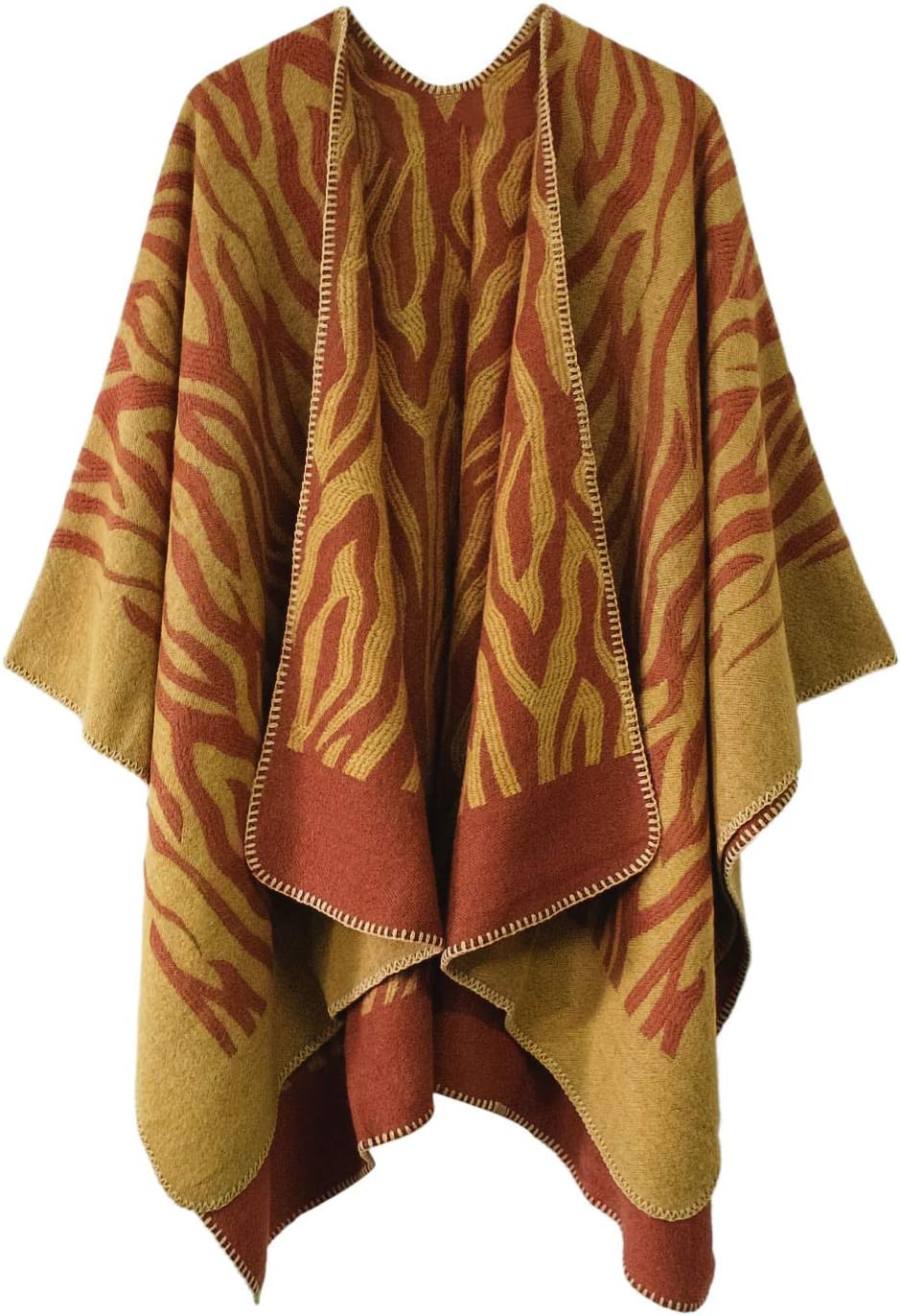 Vintage Pattern Poncho Cape for Women
