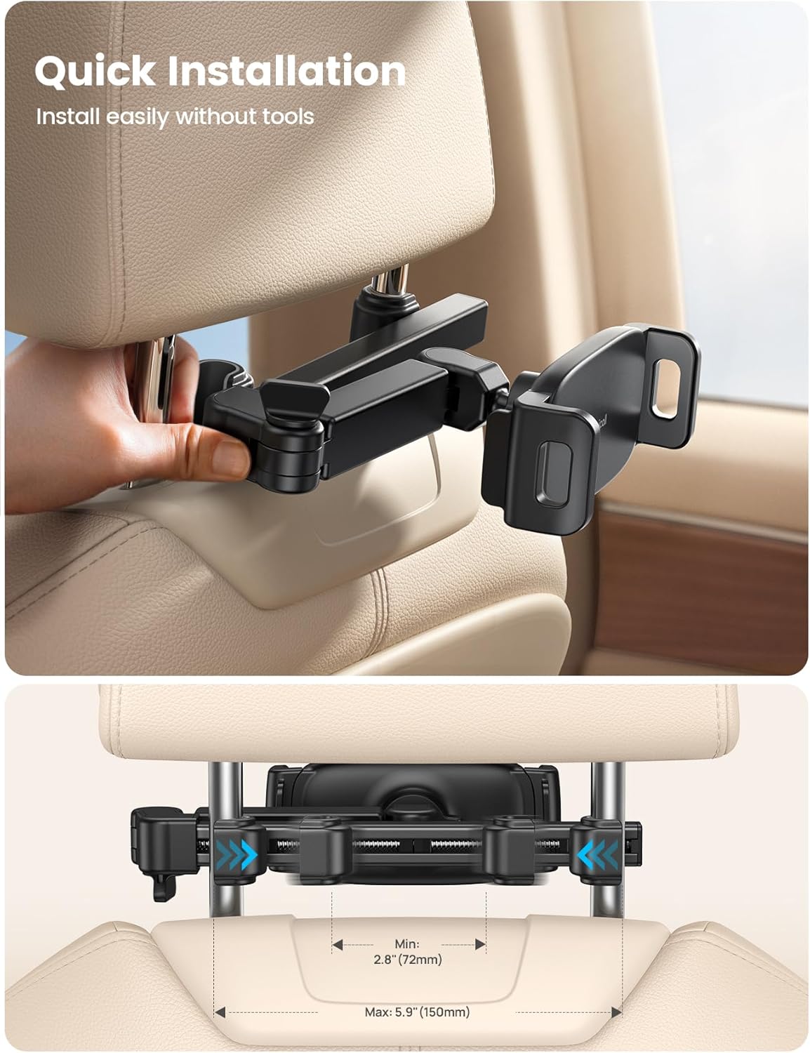 Lamicall Car Headrest Tablet Holder