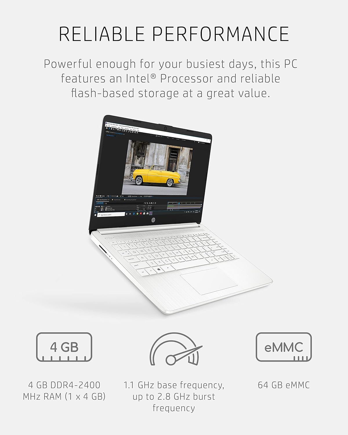 HP 14" Laptop, Intel Celeron N4020