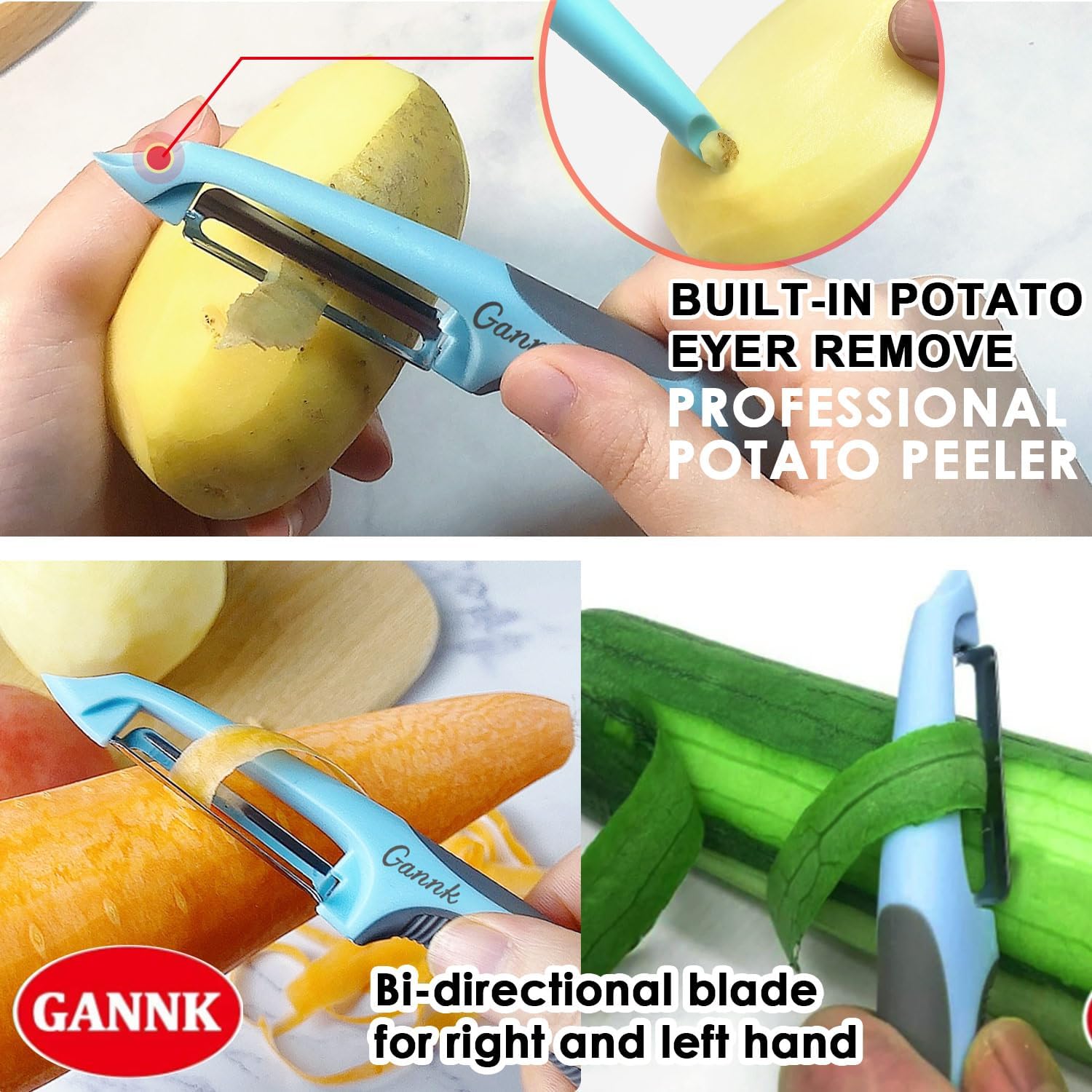 GANNK Potato Apple Vegetable Peelers for Kitchen