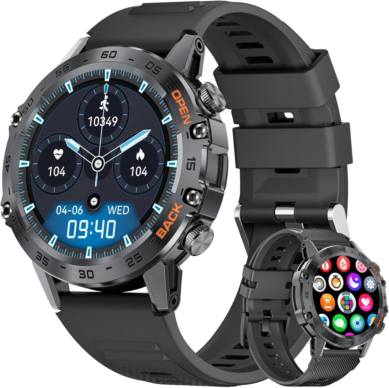 Military Smart Watch for Men HD Touchscreen