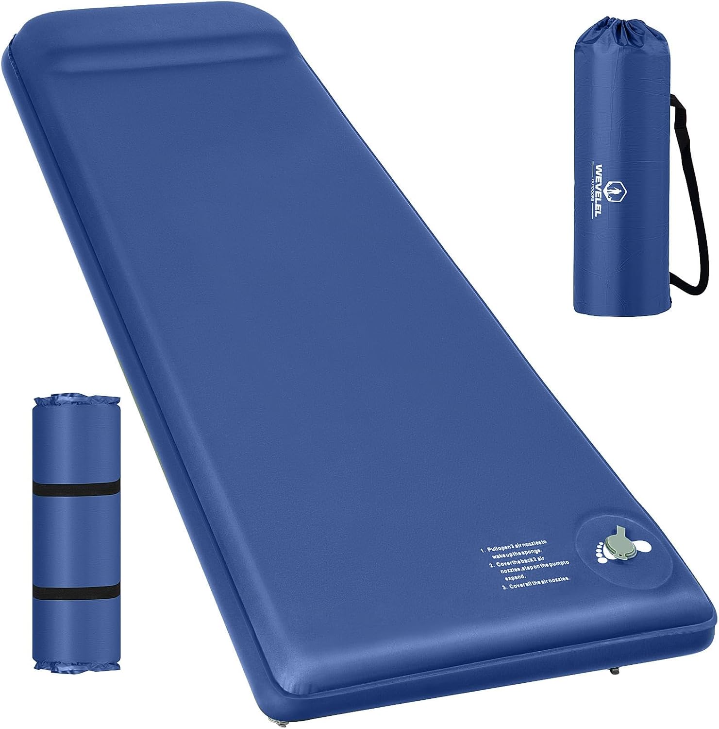 Memory Foam Camping Pad Sleeping Mat with Pillow
