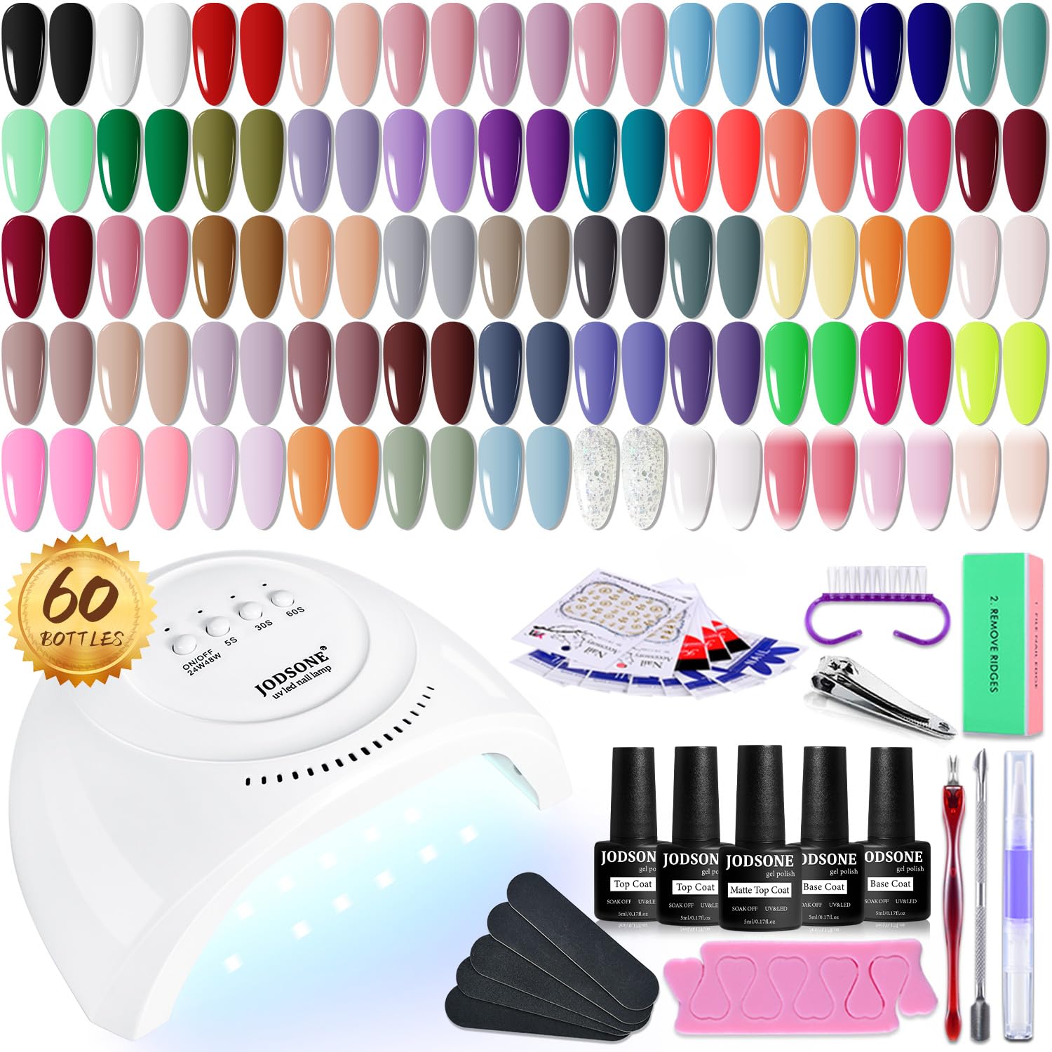 JODSONE 36-Piece Gel Nail Polish Set 32 Colors
