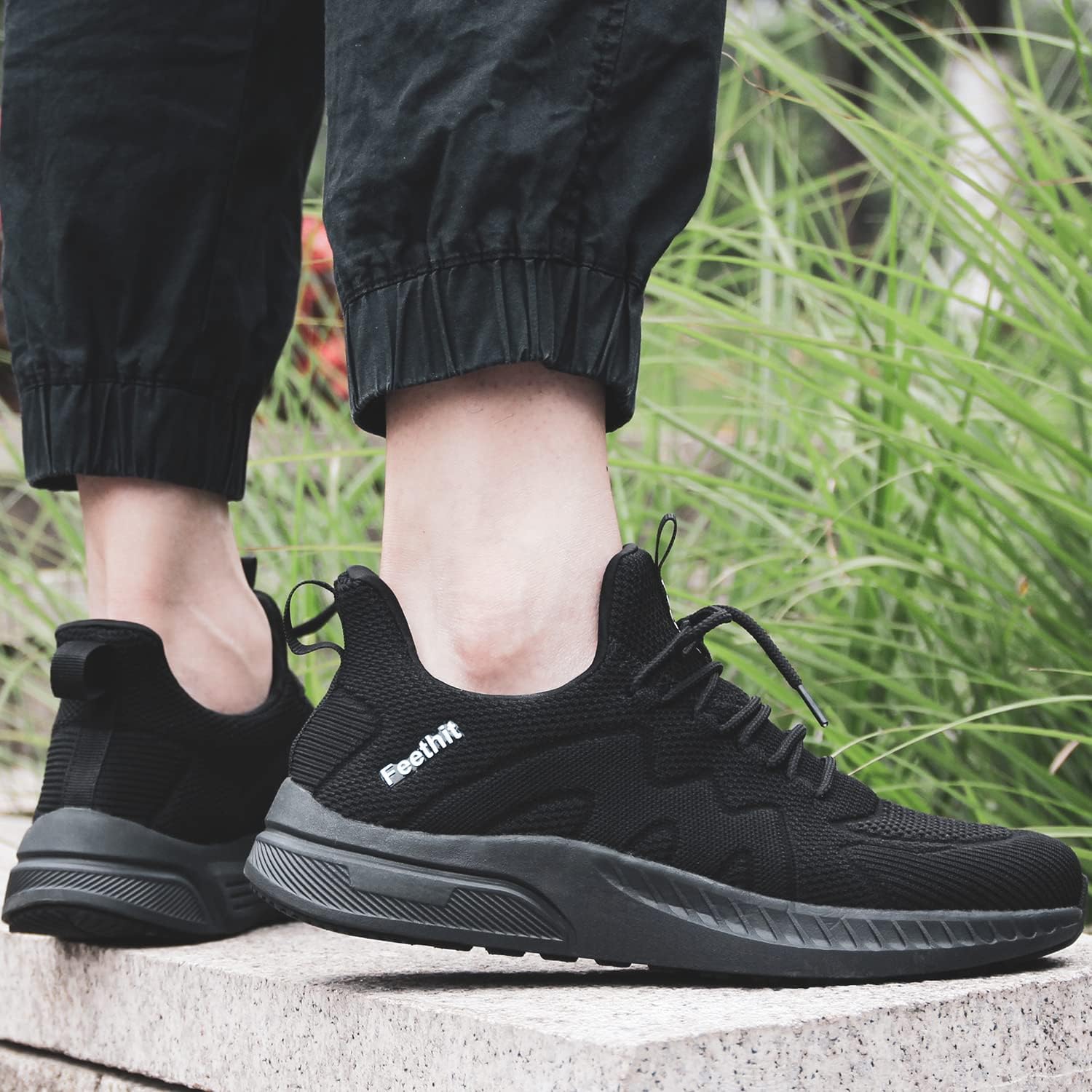 Feethit Mens Non Slip Walking Sneakers