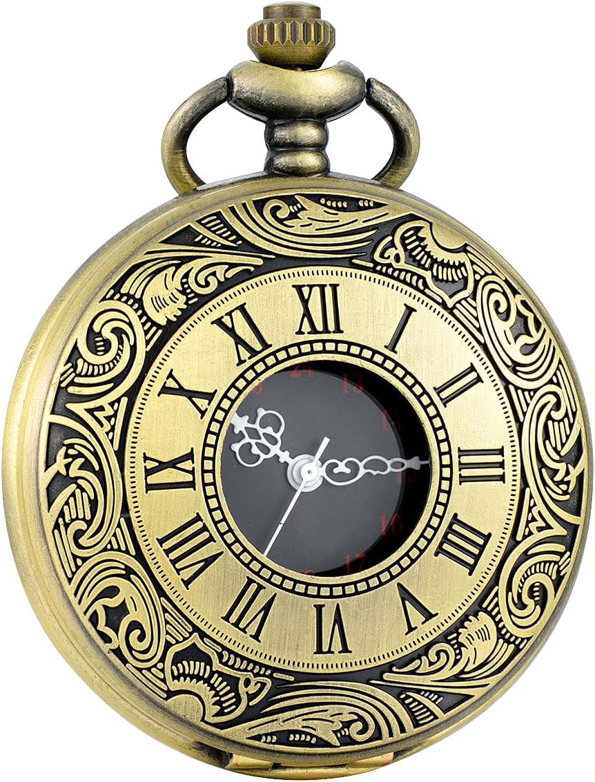 LYMFHCH Vintage Pocket Watch Roman Numerals Scale