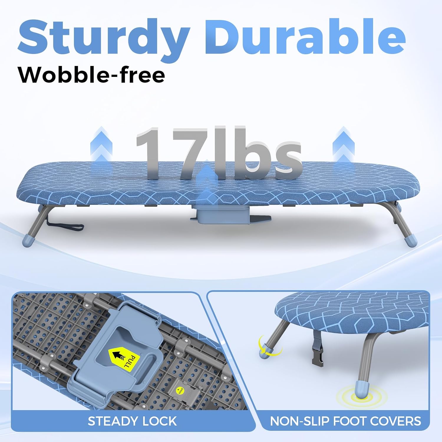 APEXCHASER Ironing Board Small with Iron Holder