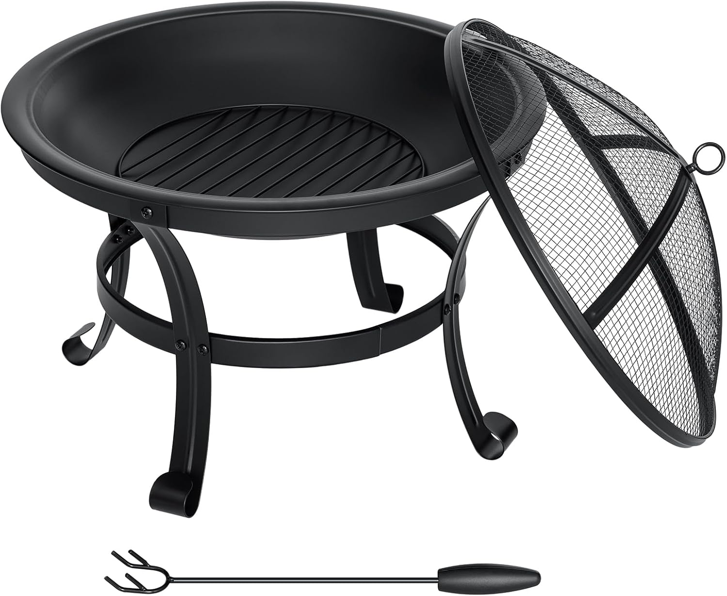 SINGLYFIRE 22 inch Fire Pit for Outside Outdoor