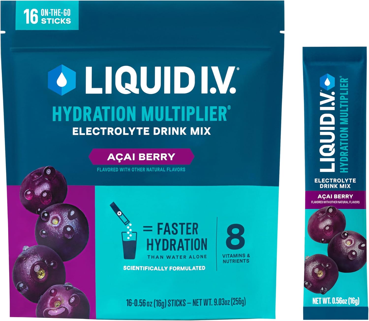 Liquid I.V. Hydration Multiplier – Lemon Lime Electrolyte Drink