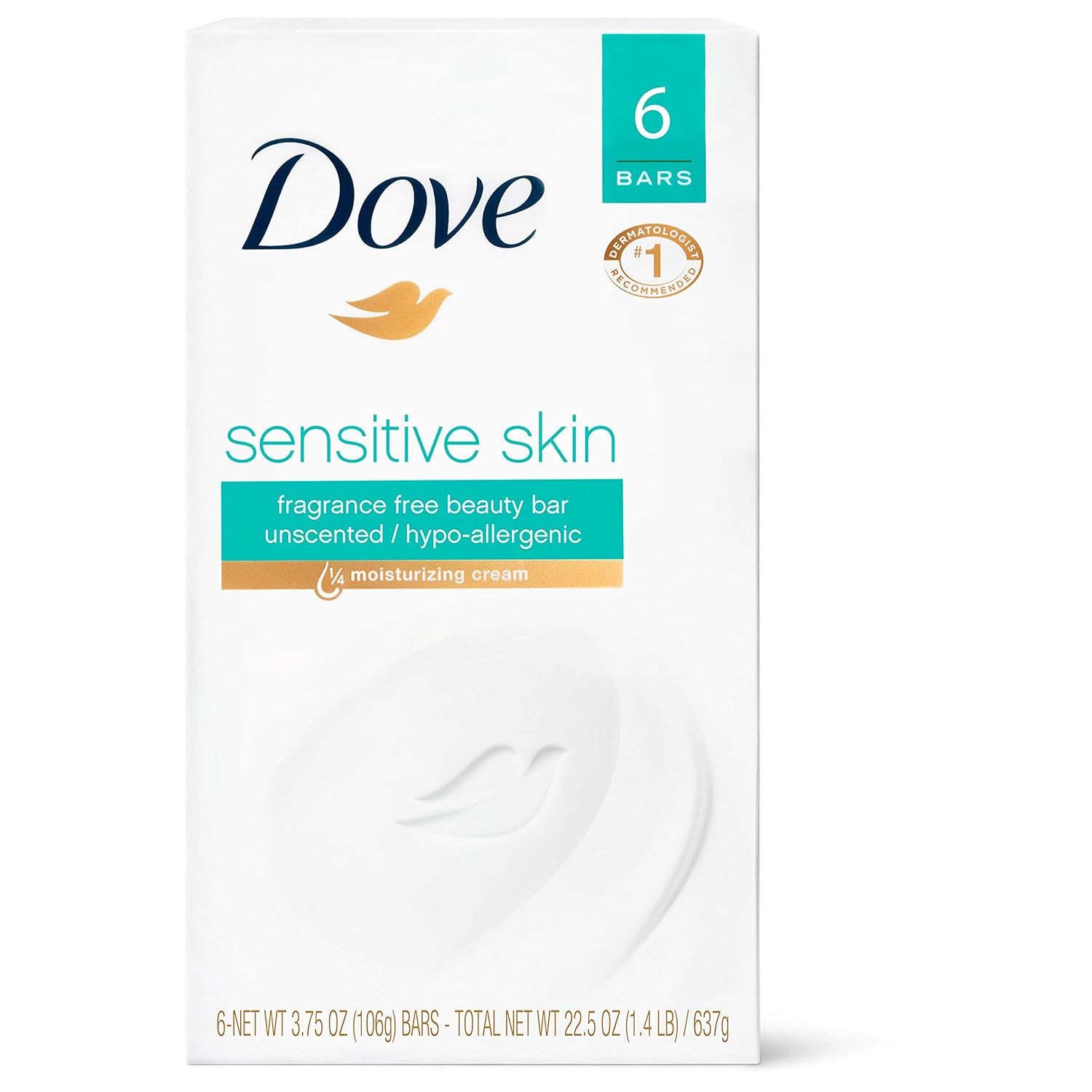 Dove Beauty Bar Soap Sensitive for Sensitive Skin