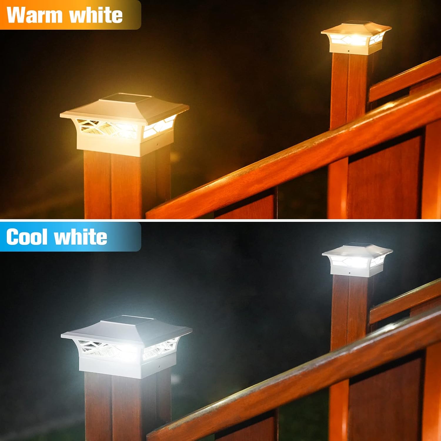VOLISUN Solar Post Cap Lights for Dock Fence