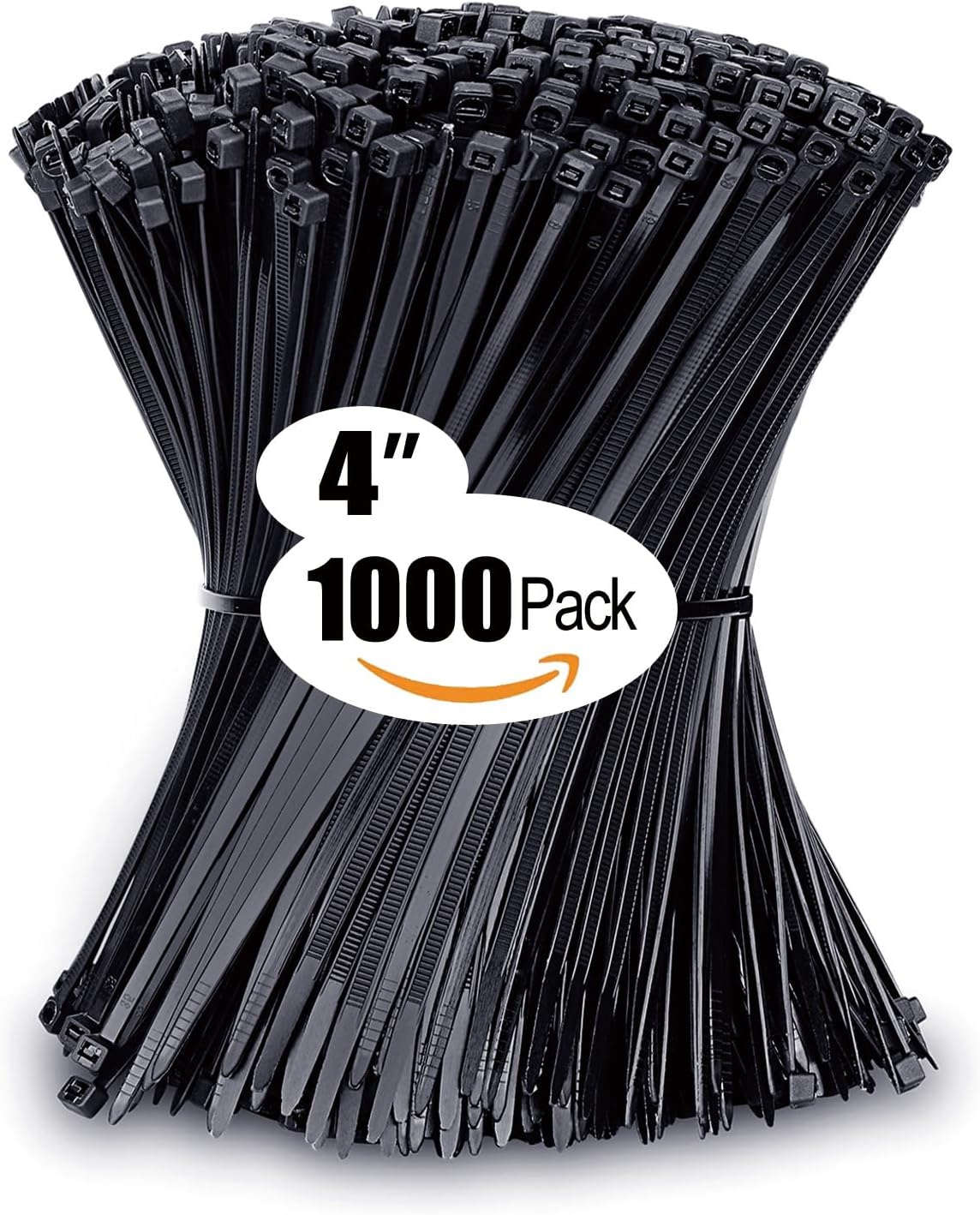 Zip Ties Assorted Sizes(4”+6”+8”+12”), 400 Pack