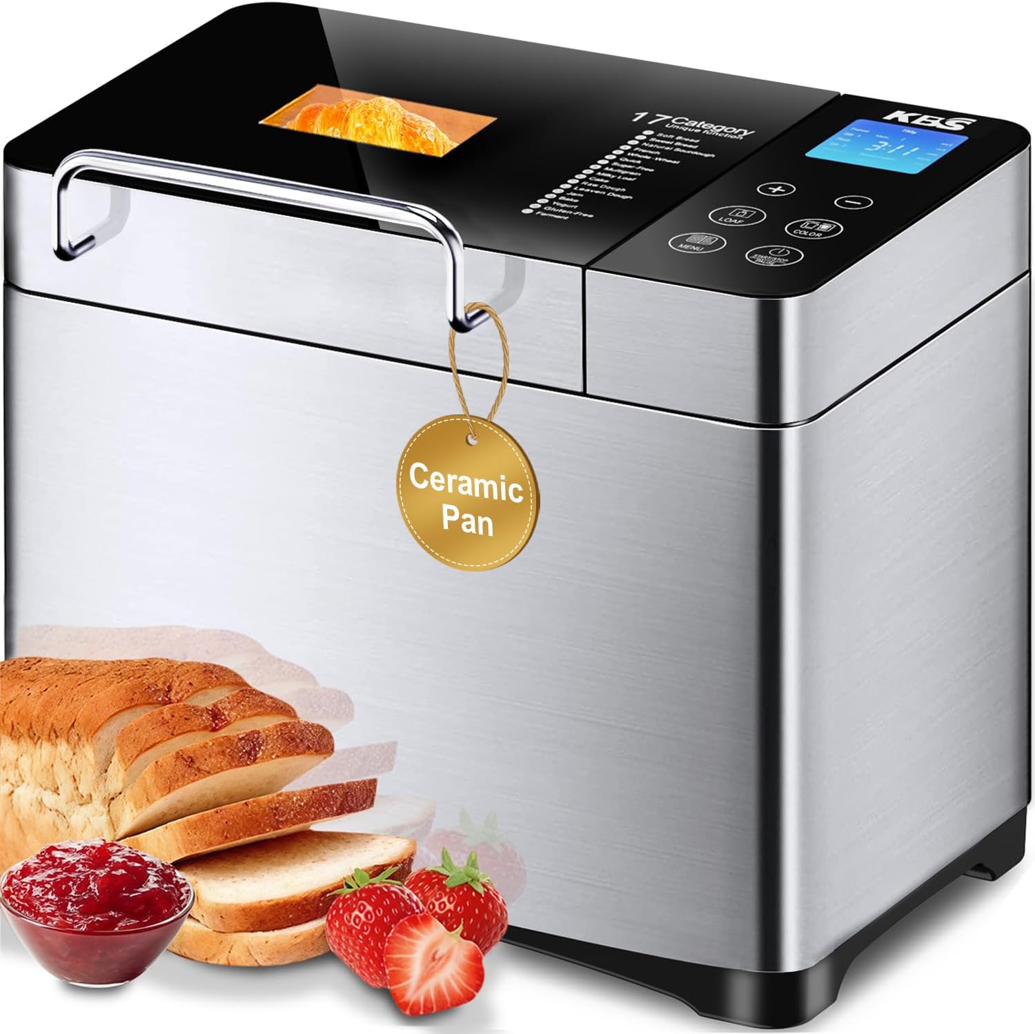 KBS Pro 2LB Stainless Steel Bread Maker