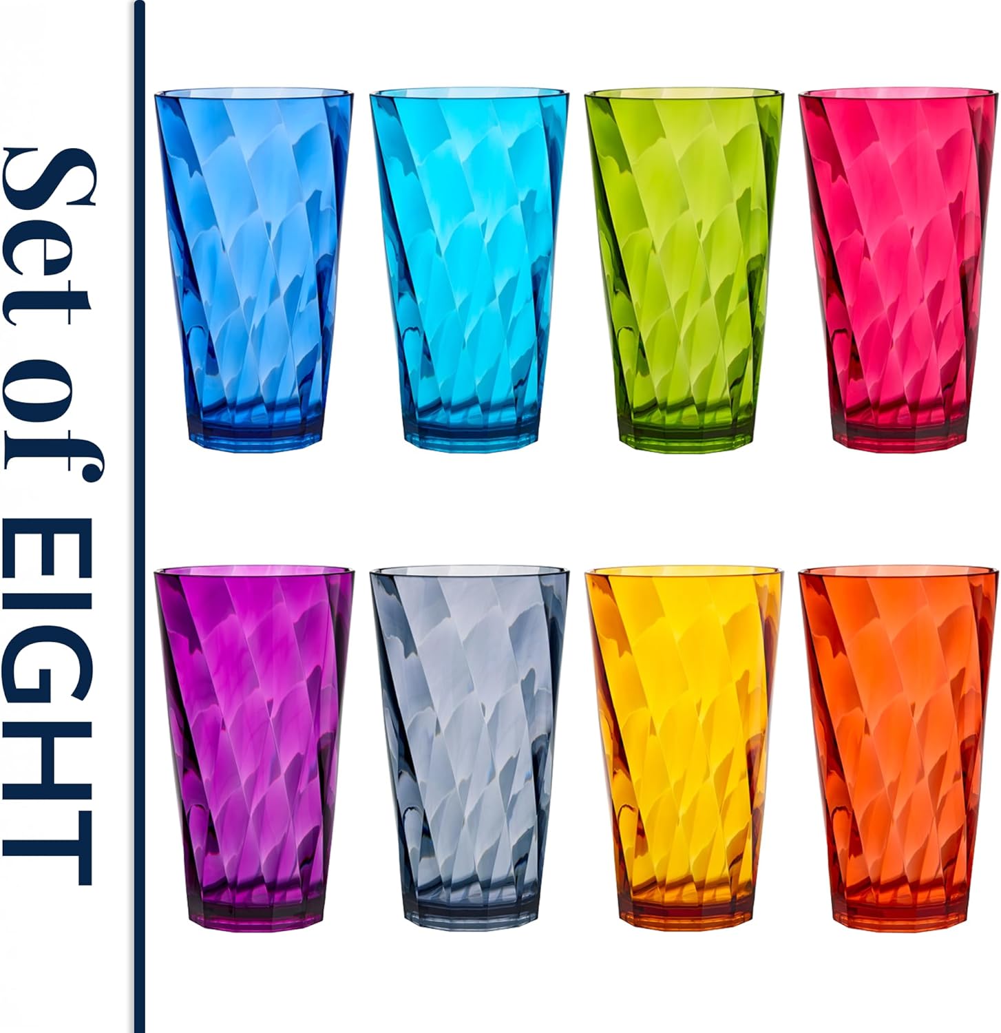 US Acrylic Optix Plastic Reusable Drinking Glasses