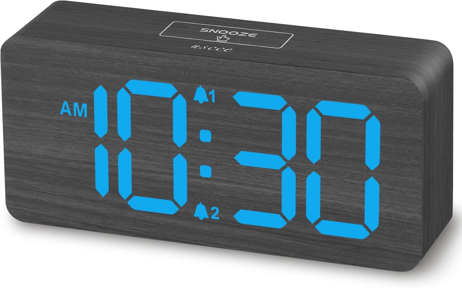 Uscce Wooden Digital Alarm Clocks for Bedrooms