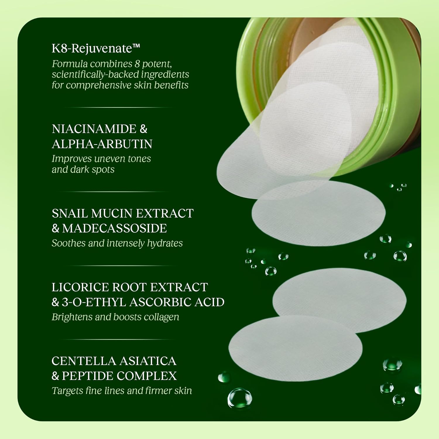 Toning Polish Pads with Snail Mucin & Niacinamide