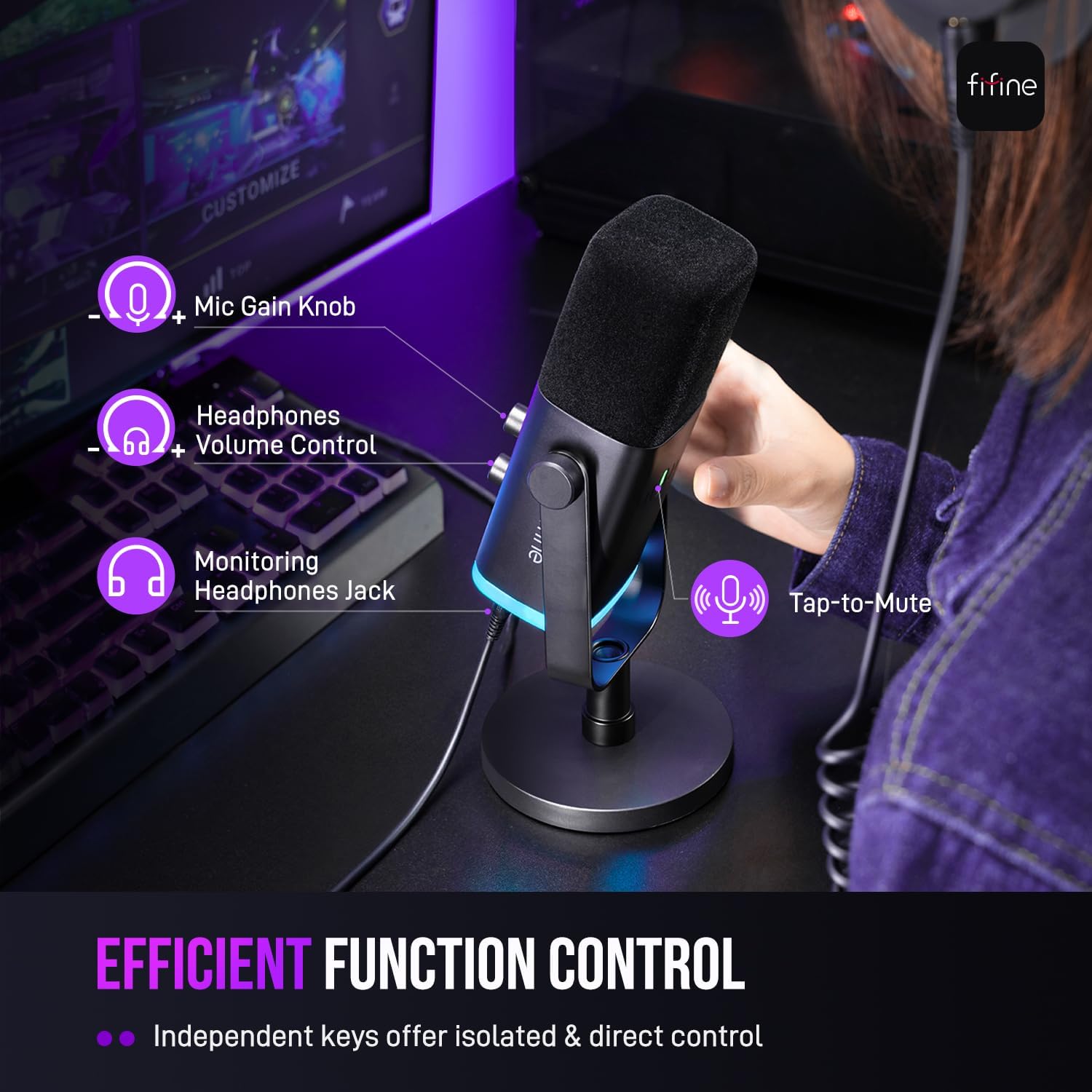 FIFINE AM8 USB/XLR Dynamic Microphone