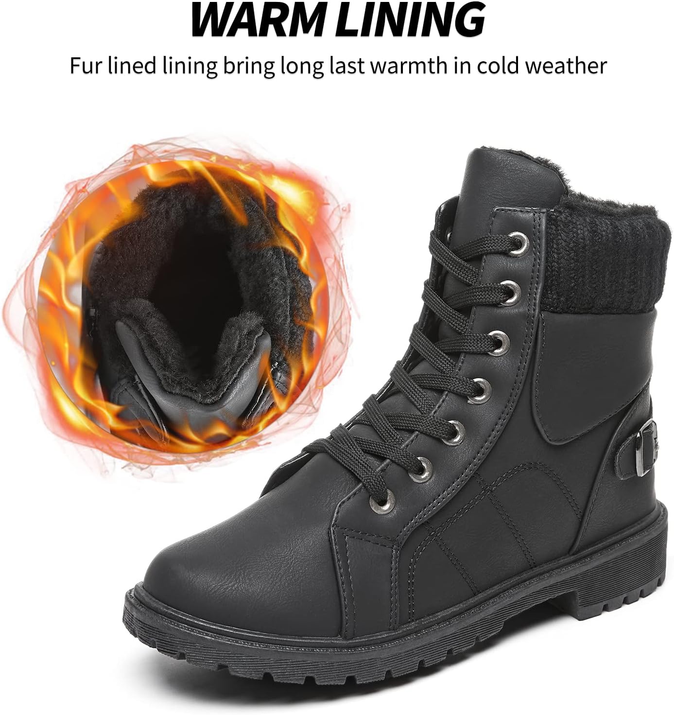 SERNIAL Womens Winter Snow Boots