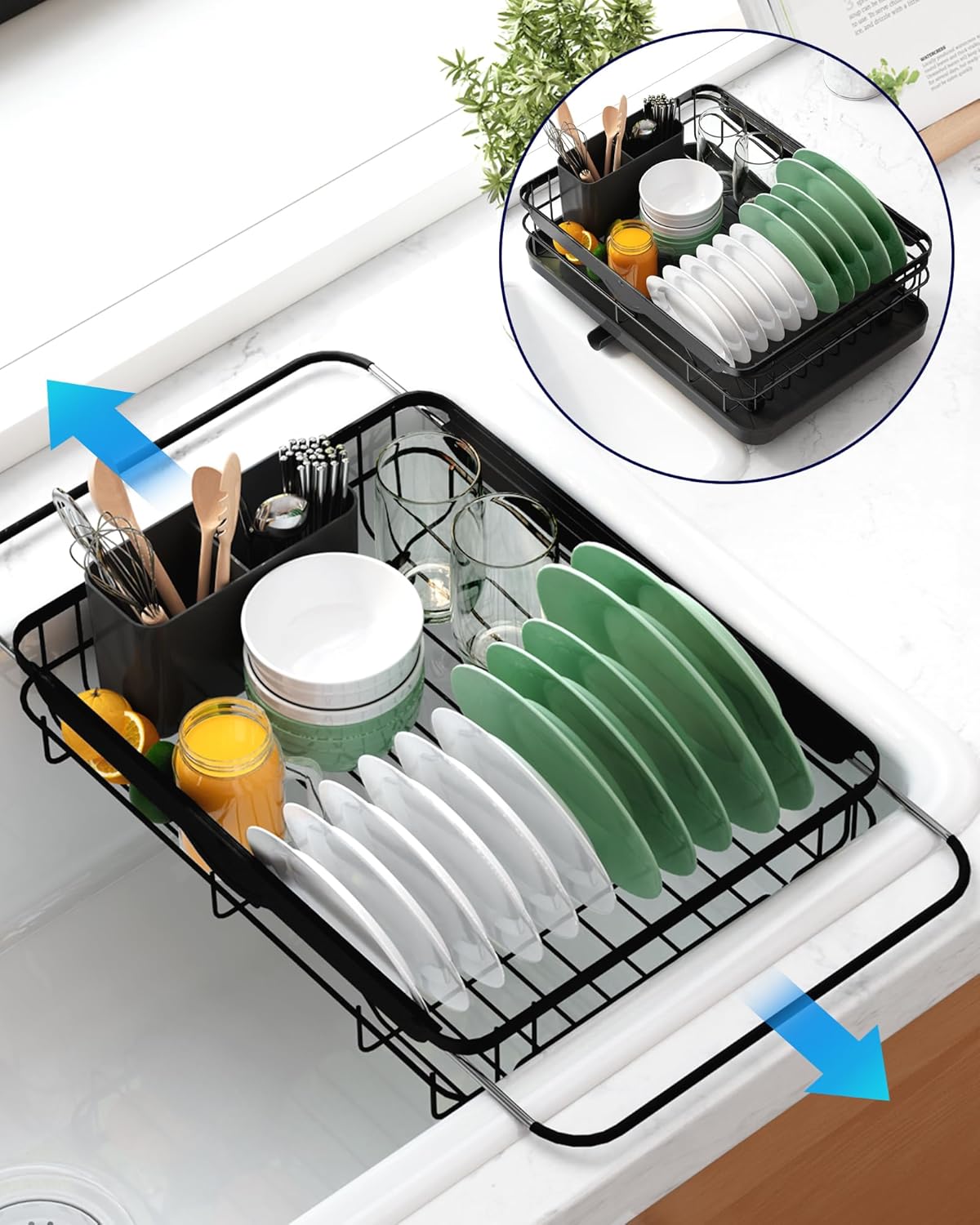 Kitsure Stainless Steel Dish Drying Rack