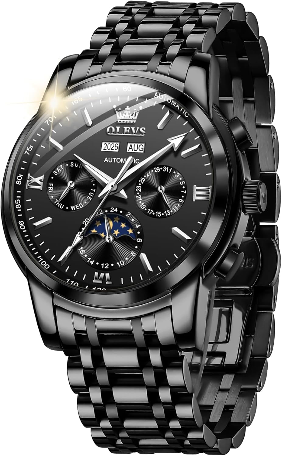 OLEVS Mens Automatic Watches Skeleton Mechanical