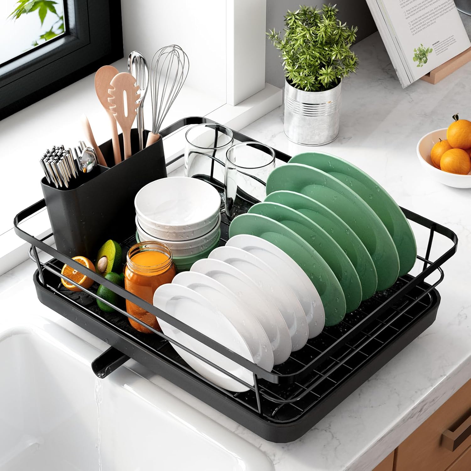 Kitsure Dish Drying Rack for Kitchen Counter