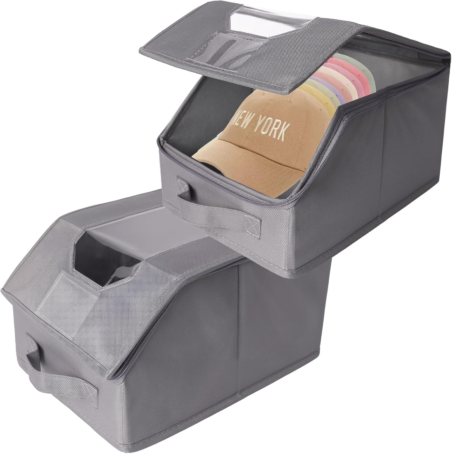 2 Pcs Stackable Hat Organizer for Baseball Caps