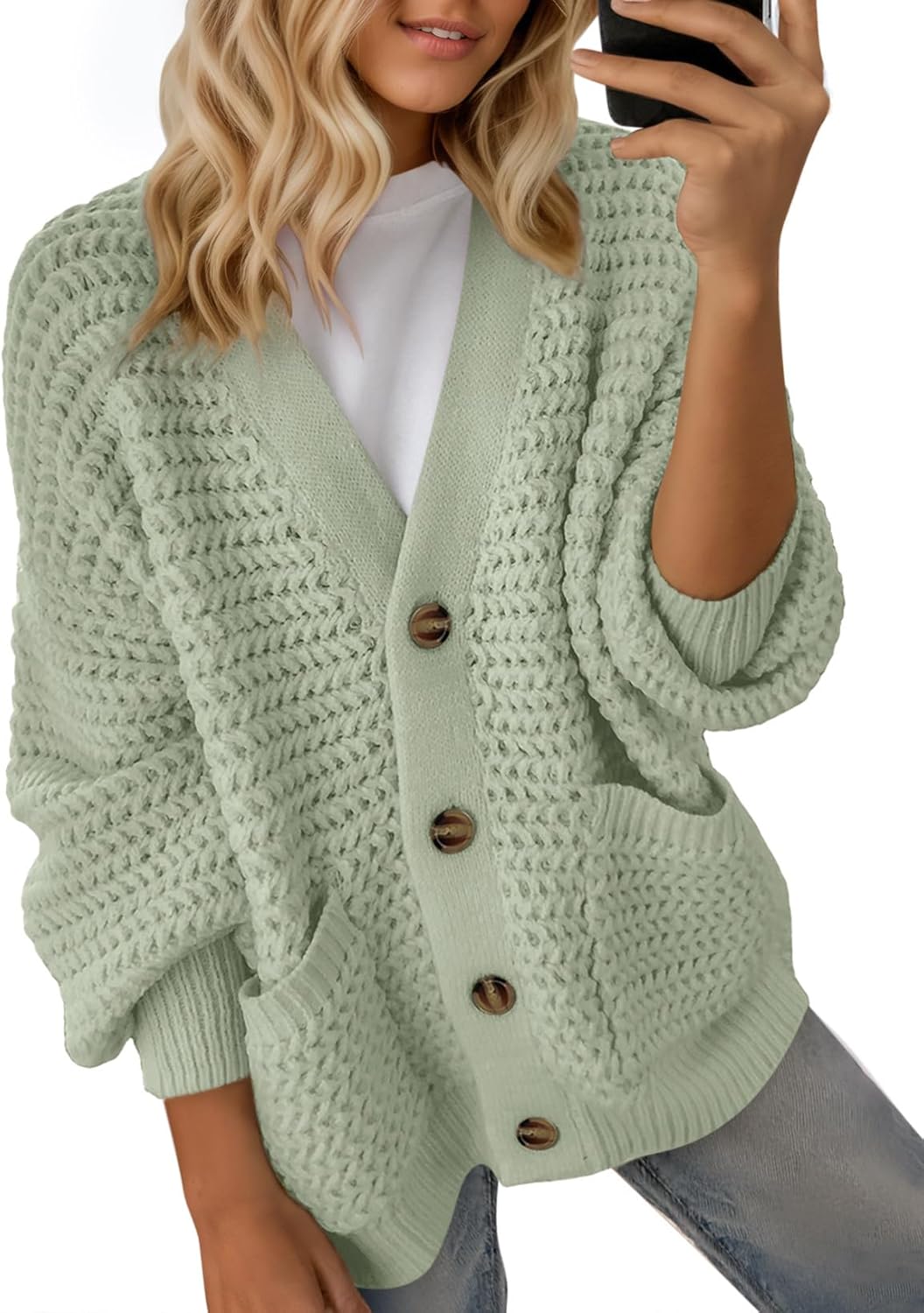 Long Sleeve Knit Sweater Coat for Women