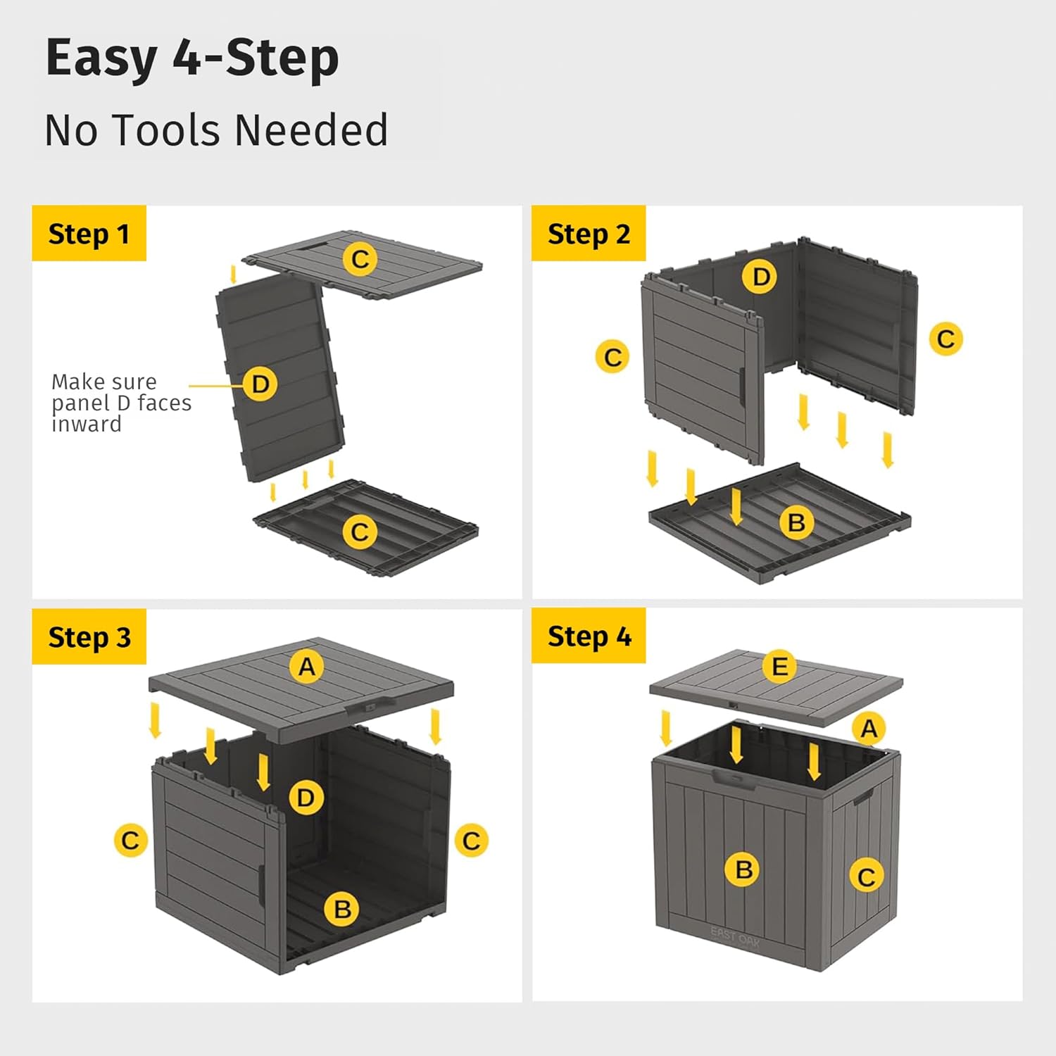 EAST OAK 31-Gallon Waterproof Deck Box