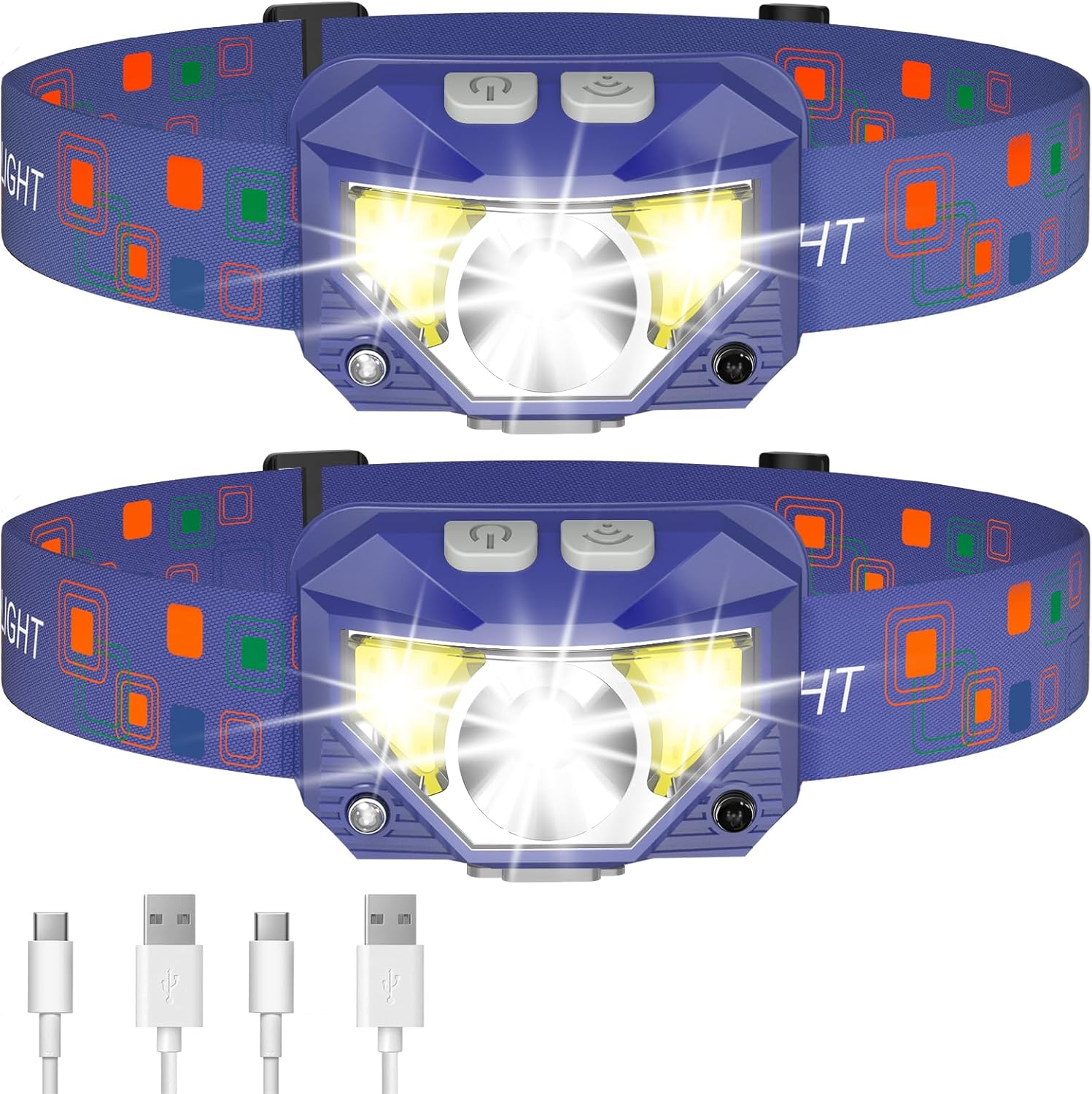 LHKNL LED Rechargeable Headlamp Head Light