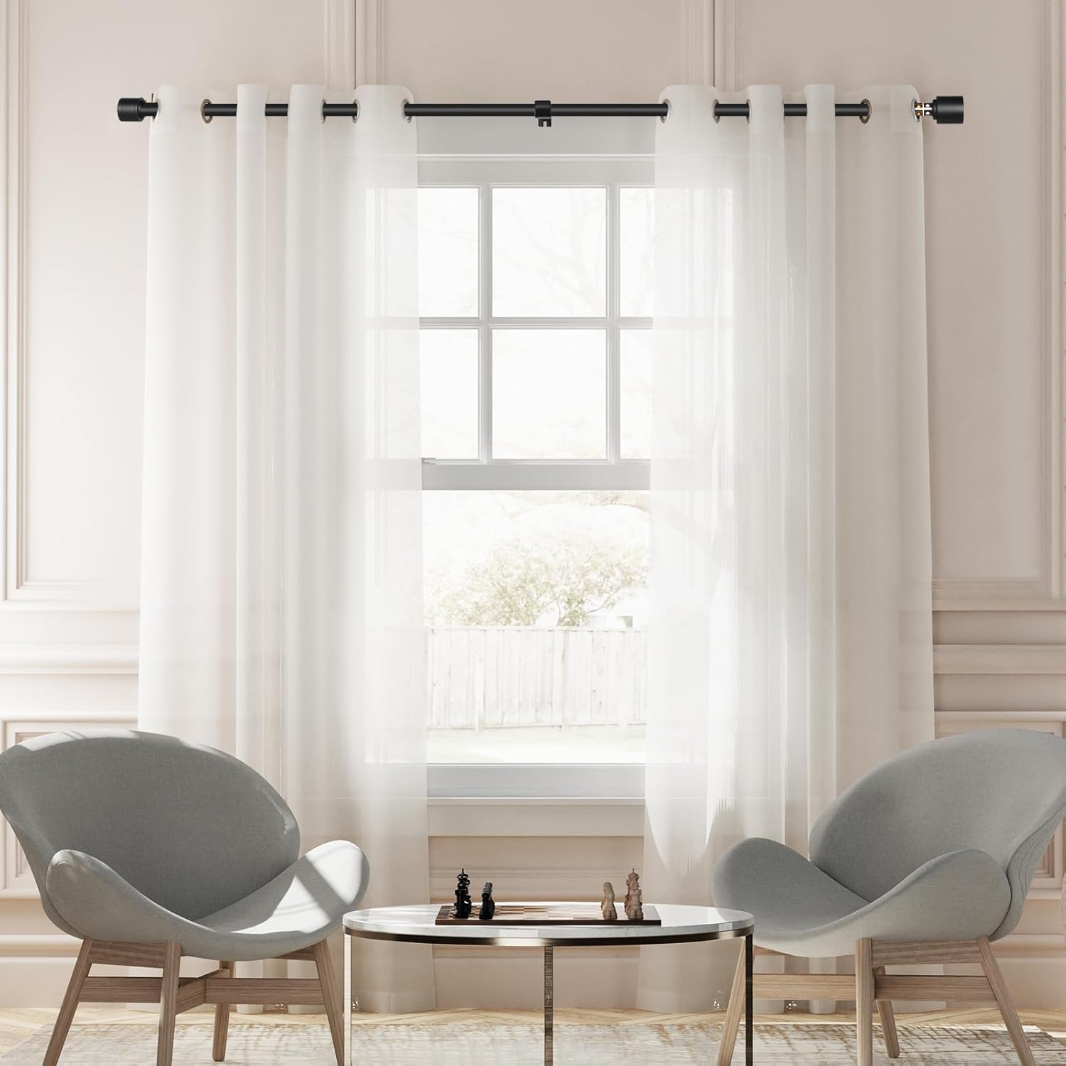 1” Diameter Curtain Rods Itself is 30 to144 inch 1 Pack